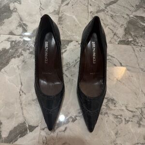 Bruno Magli Women's Black Leather Heels